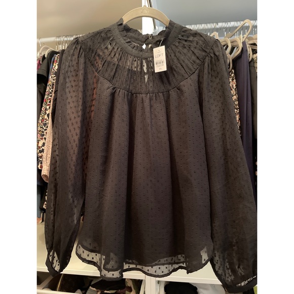New Loft Sheer Long Sleeve Blouse - Picture 9 of 9